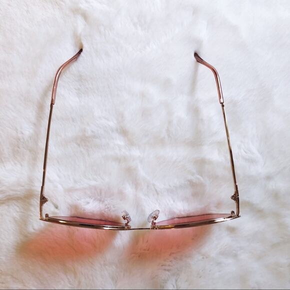 Robbie Pink Full Rim Retro Cat Eye Sunglasses - Picture 5 of 10